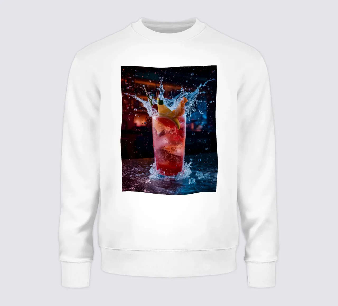 Cocktail splash con guarnizione di frutta e ghiaccio felpa da DesignDoodle