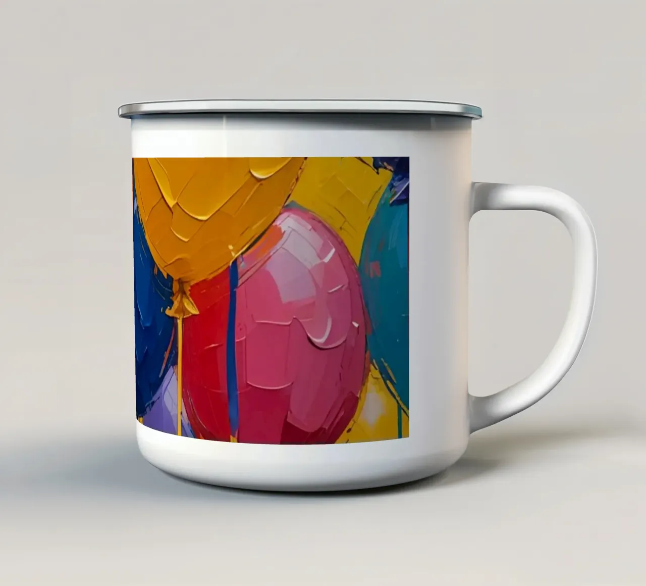 Cocktail splash con guarnizione di frutta e ghiaccio tazza in smalto da DesignDoodle