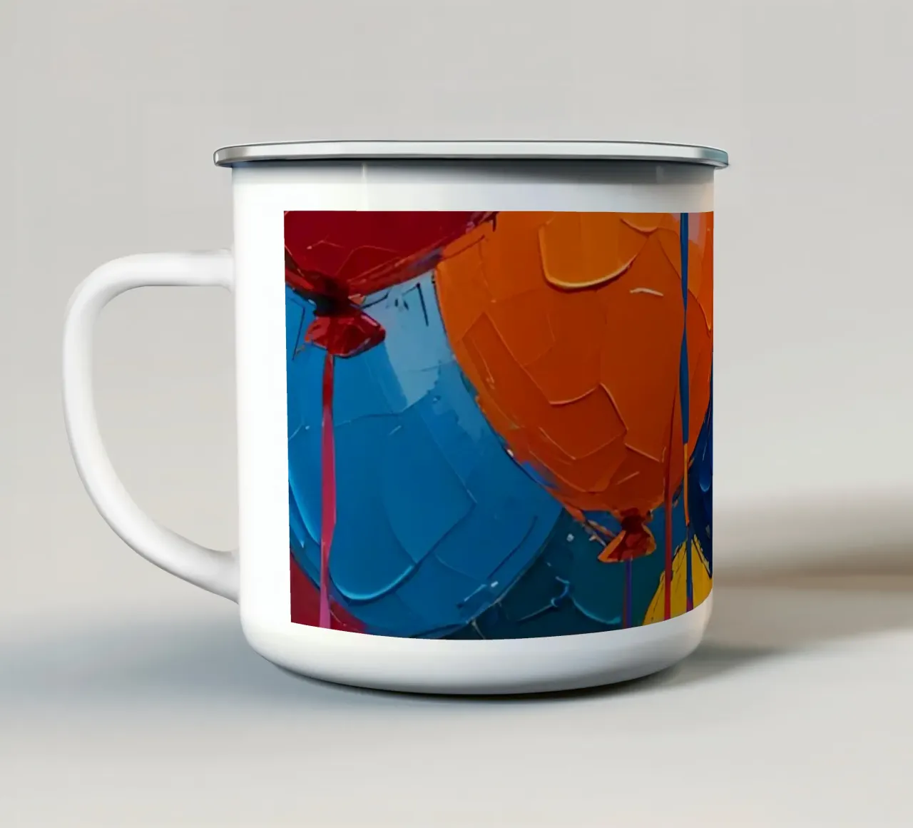 Cocktail splash con guarnizione di frutta e ghiaccio tazza in smalto da DesignDoodle