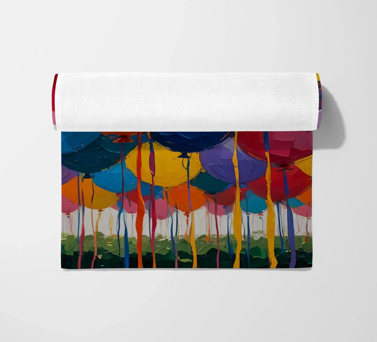 Cocktail splash con guarnizione di frutta e ghiaccio telo mare da DesignDoodle