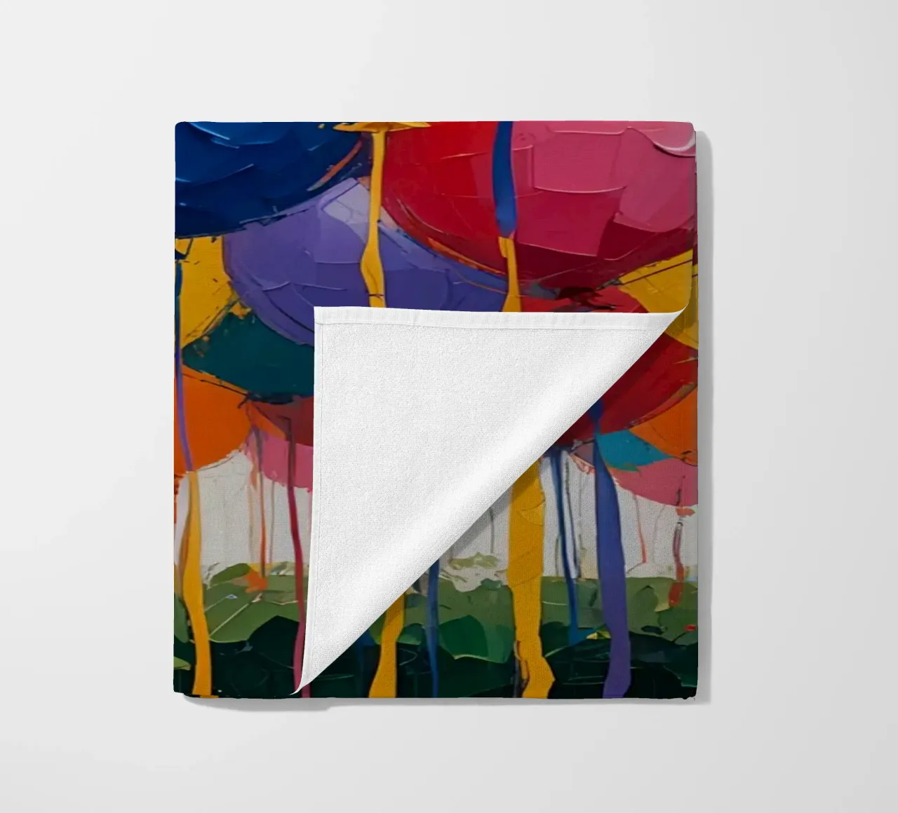 Cocktail splash con guarnizione di frutta e ghiaccio telo mare da DesignDoodle