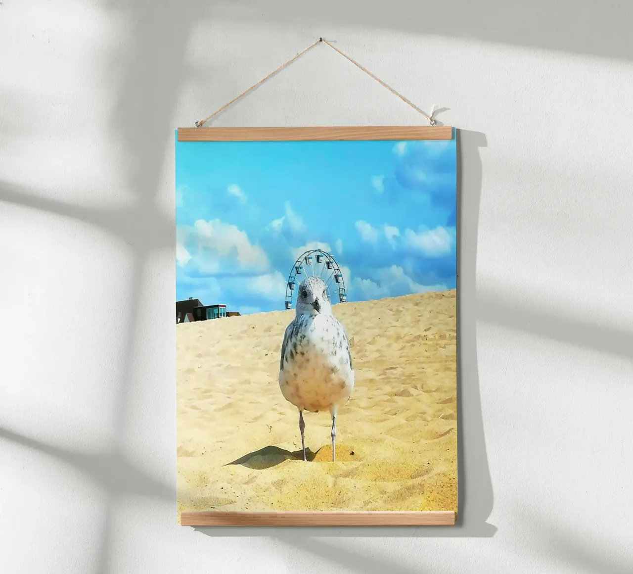 royalbirdonthebeach poster with wooden frame by DragonFly