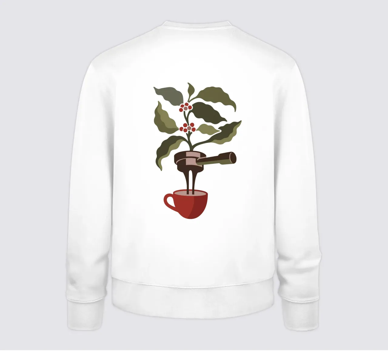Caffè festivo con foglie di bacche felpa da TeeLab