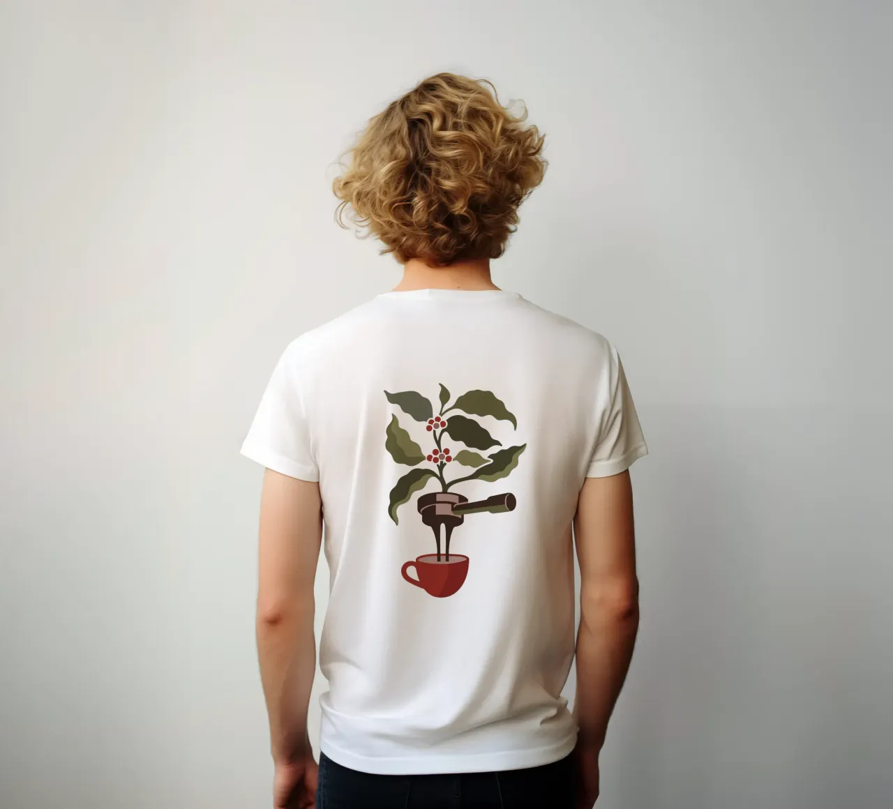 Caffè festivo con foglie di bacche t-shirt da TeeLab