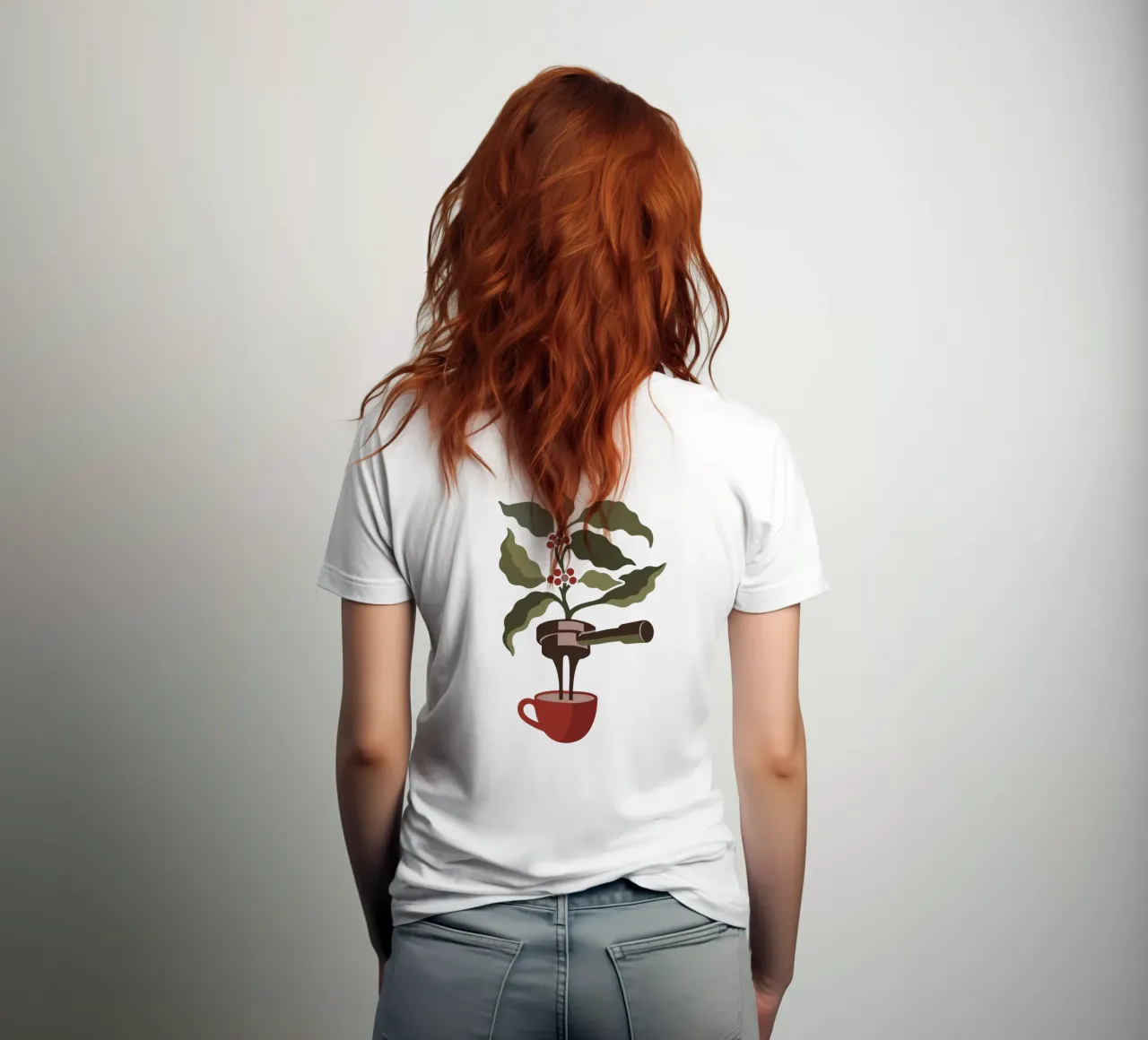 Caffè festivo con foglie di bacche t-shirt da TeeLab