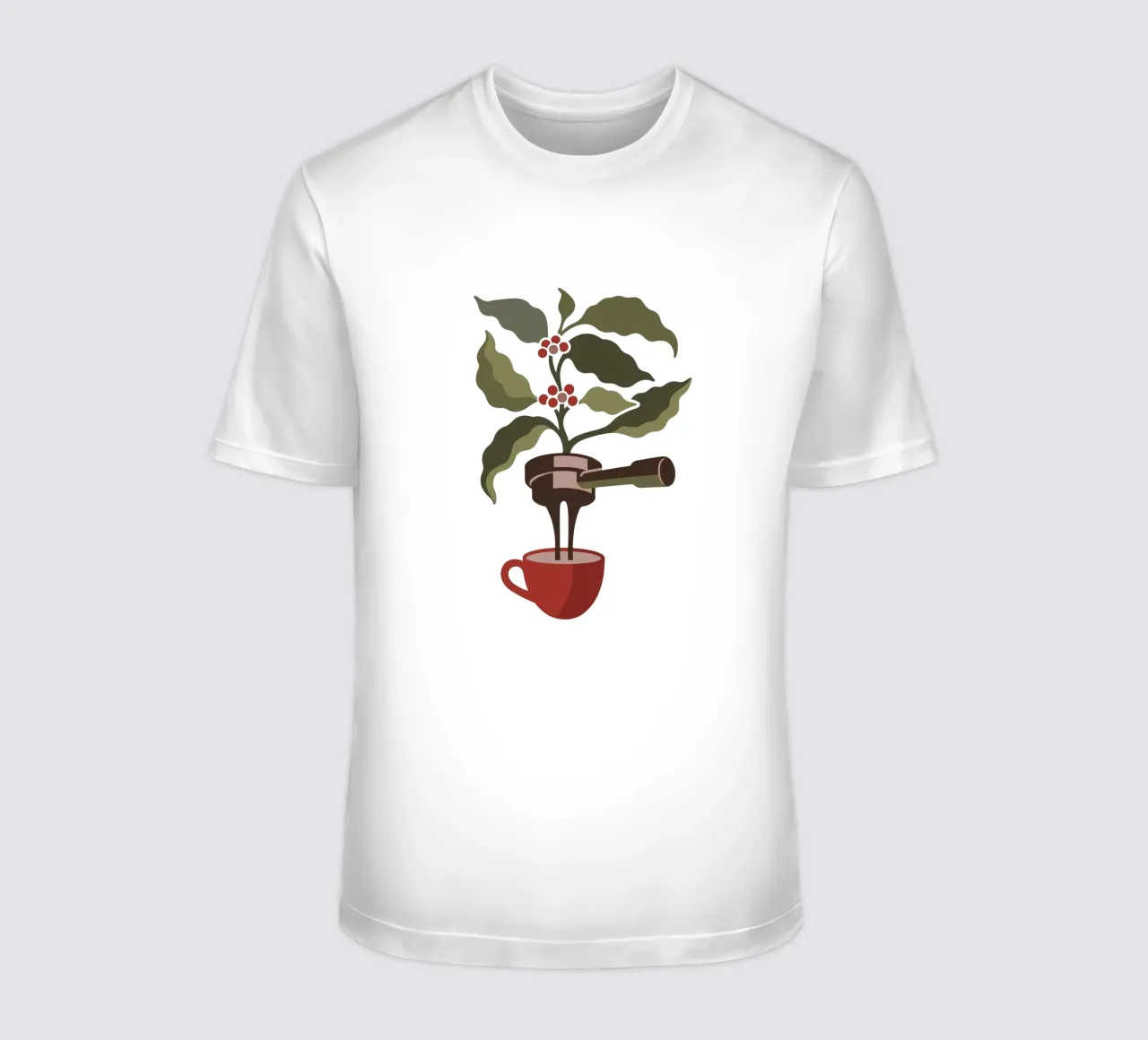 Caffè festivo con foglie di bacche t-shirt da TeeLab