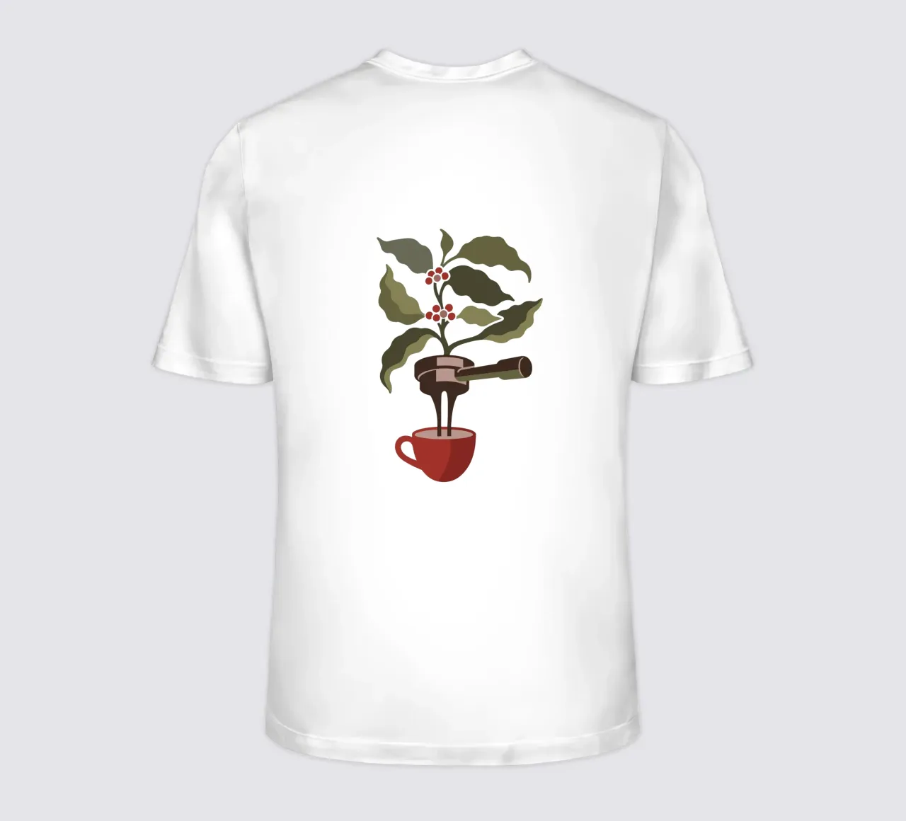 Caffè festivo con foglie di bacche t-shirt da TeeLab