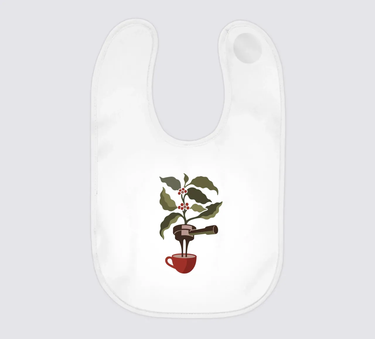 Caffè festivo con foglie di bacche bavaglino da TeeLab