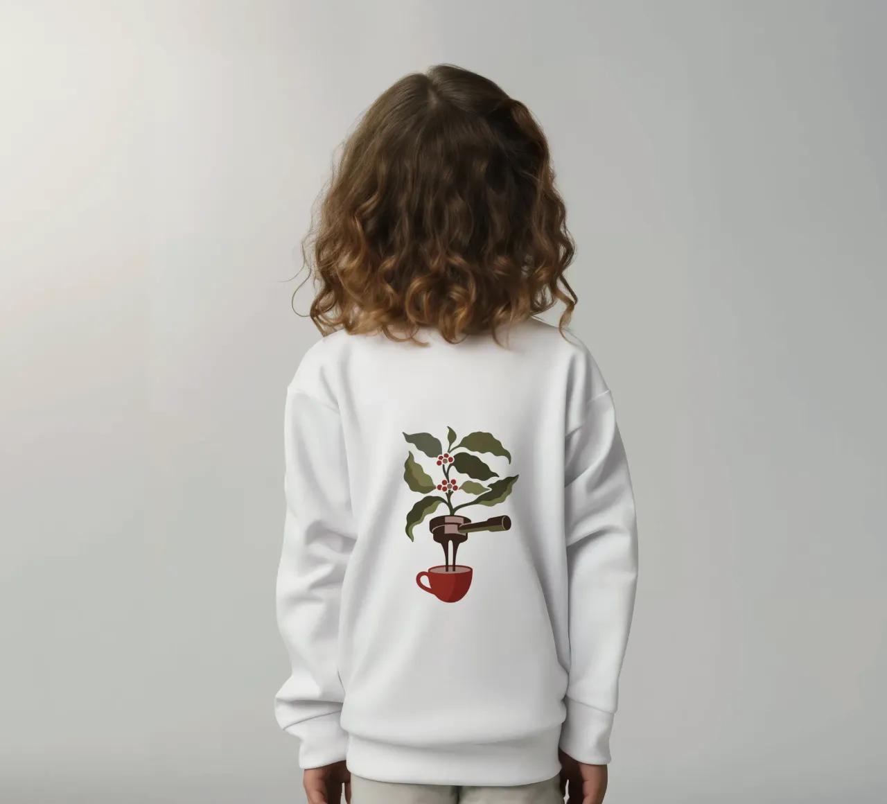 Caffè festivo con foglie di bacche felpa bambino da TeeLab