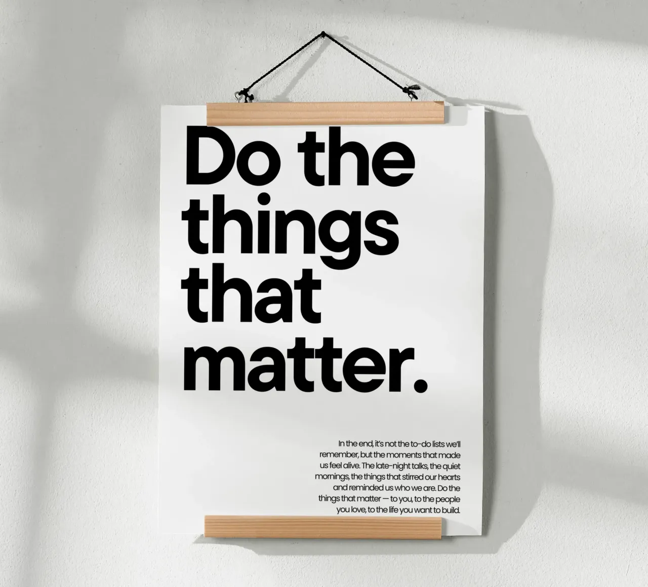 Do the things that matter poster da NoordalLiving