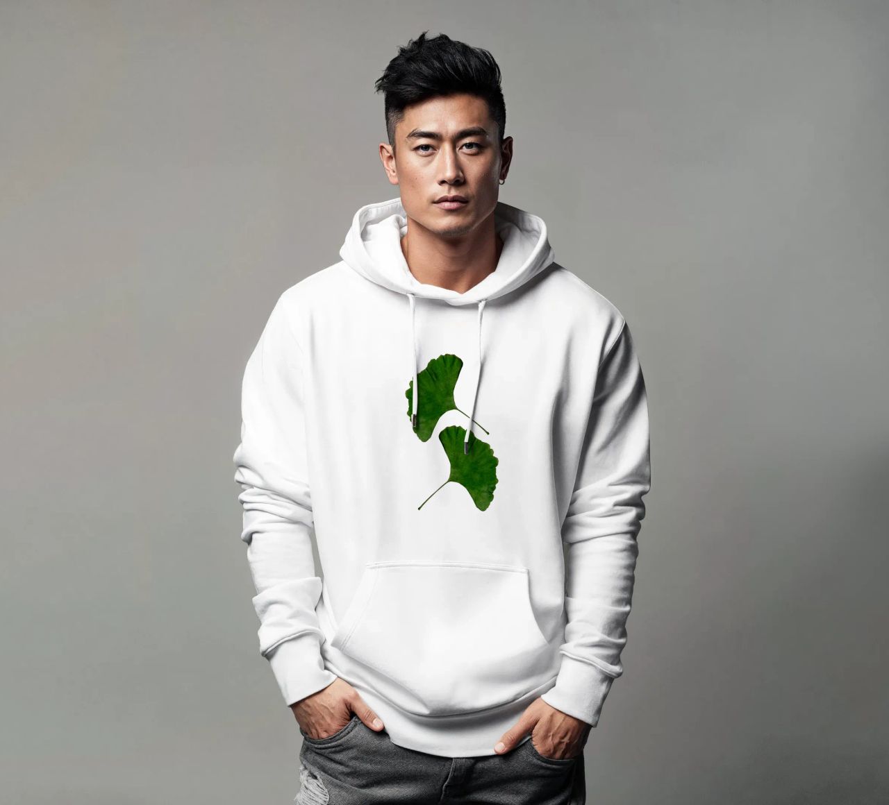 Foglia di ginkgo II felpa con cappuccio da Orara Studio