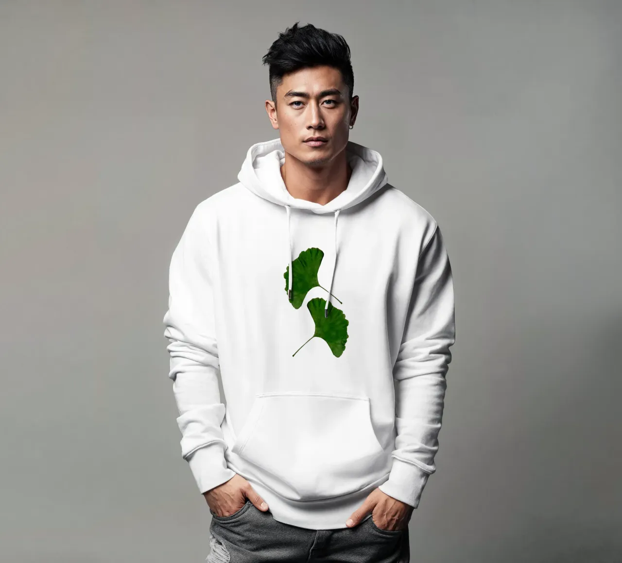 Foglia di ginkgo II felpa con cappuccio da Orara Studio