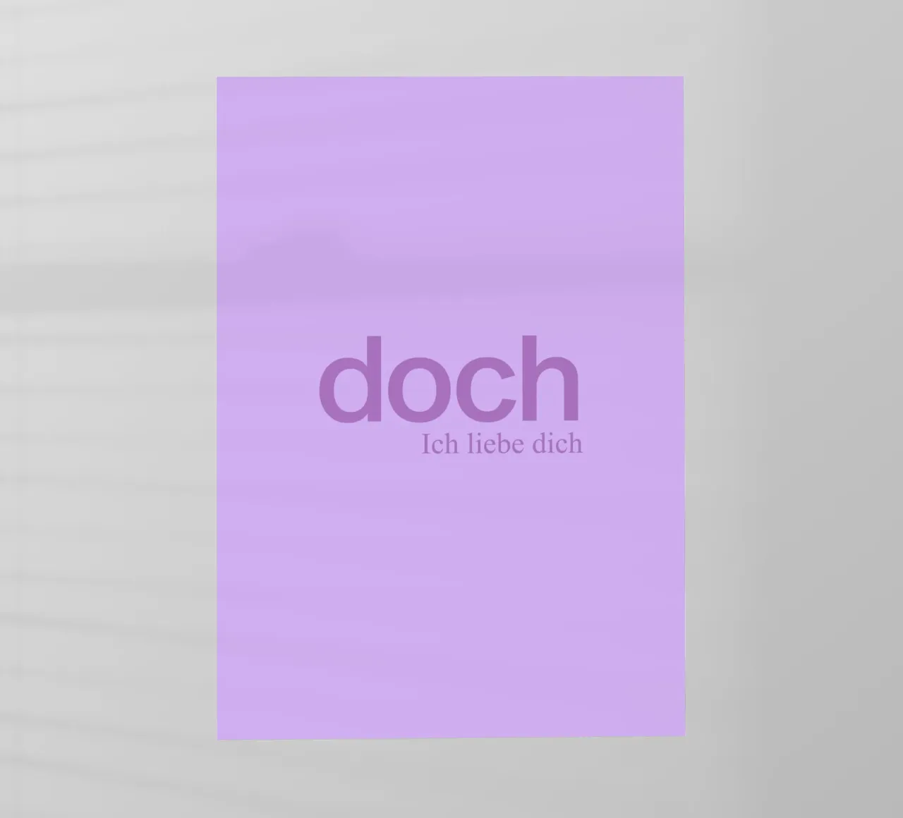 Doch Ich Liebe Dich pellicola backlit da Attaboy Dsgn