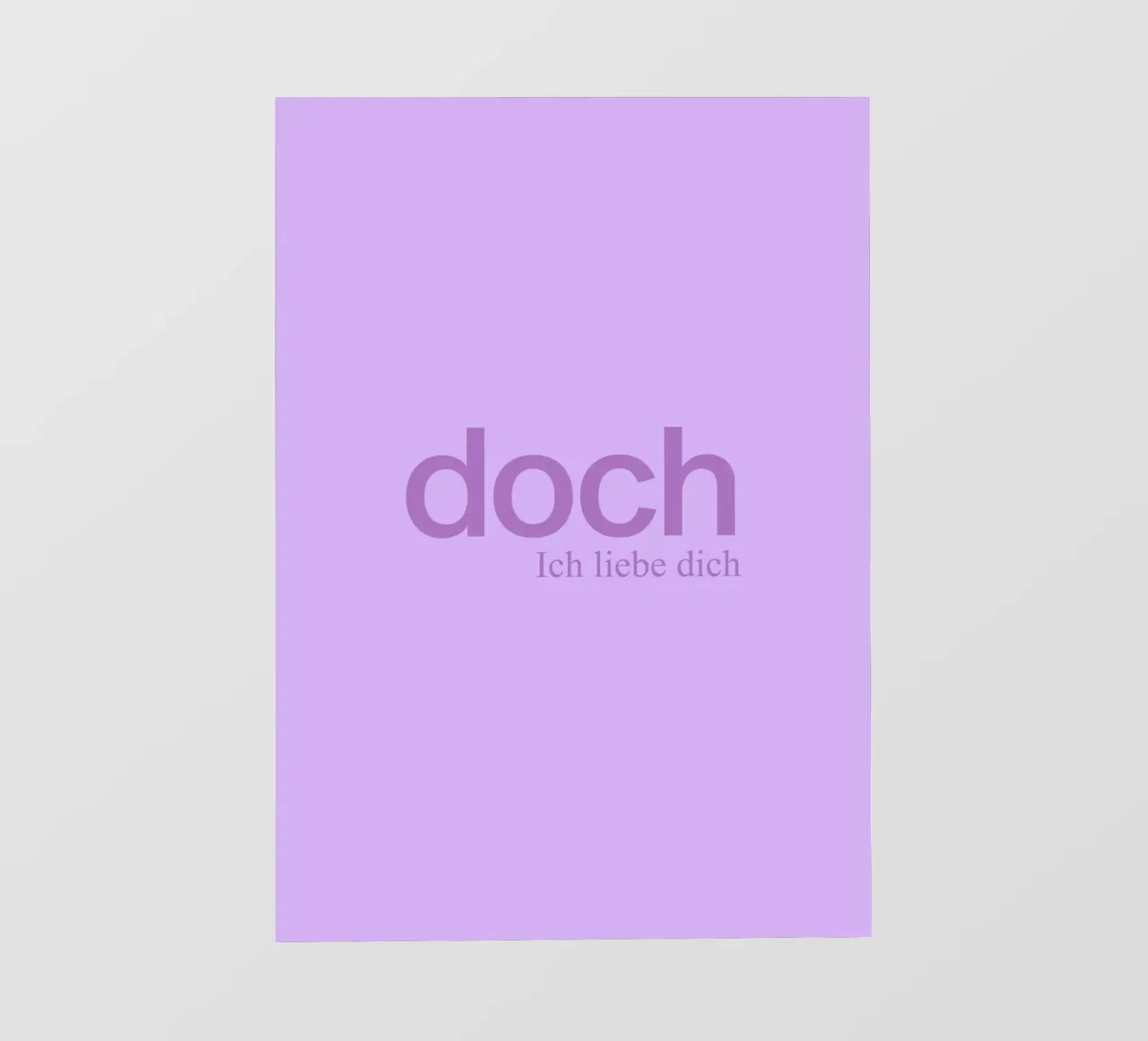 Doch Ich Liebe Dich pellicola backlit da Attaboy Dsgn