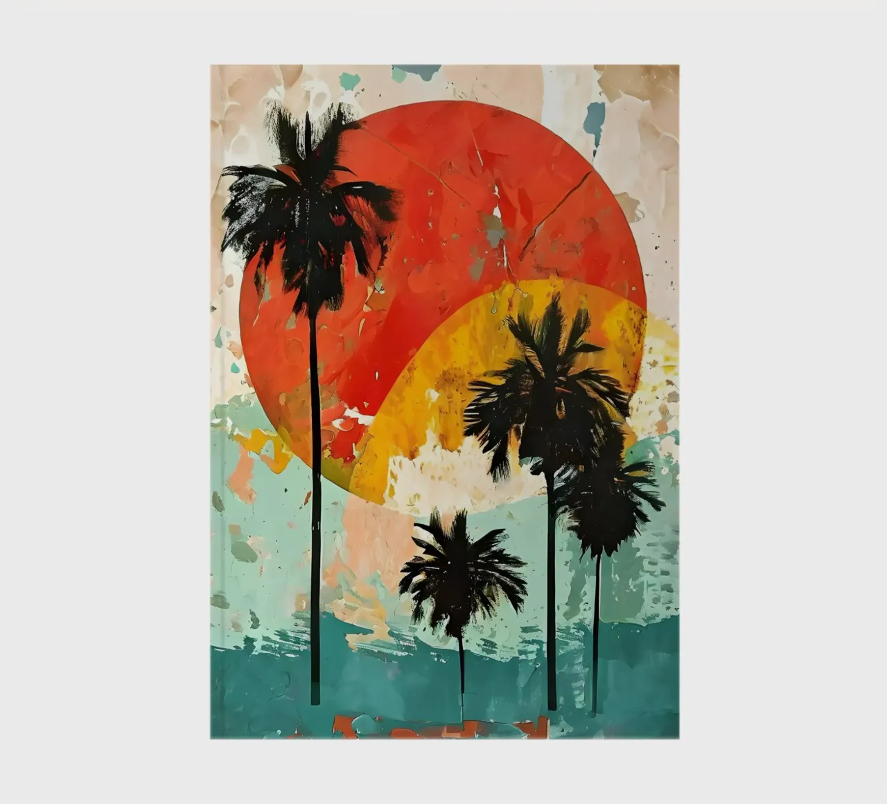 Sunset Palm Trees notebook by Artistic-shop
