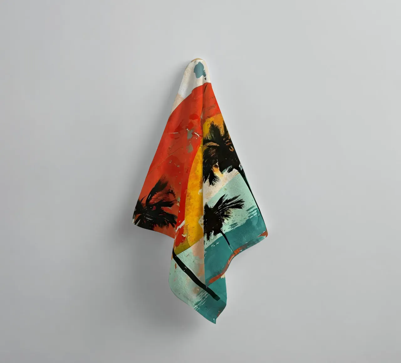 Sunset Palm Trees towel by Artistic-shop