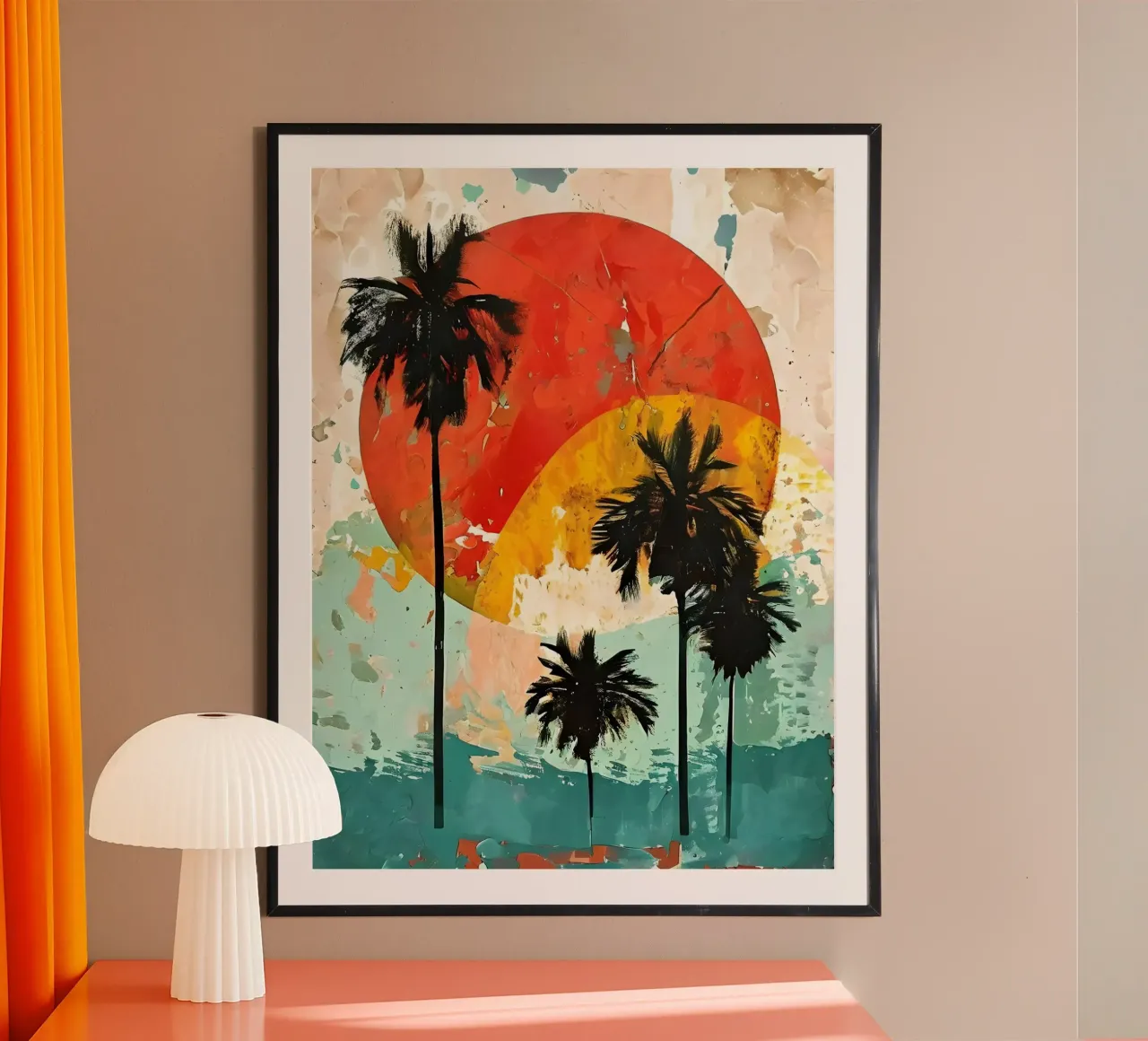 Sunset Palm Trees poster by Artistic-shop