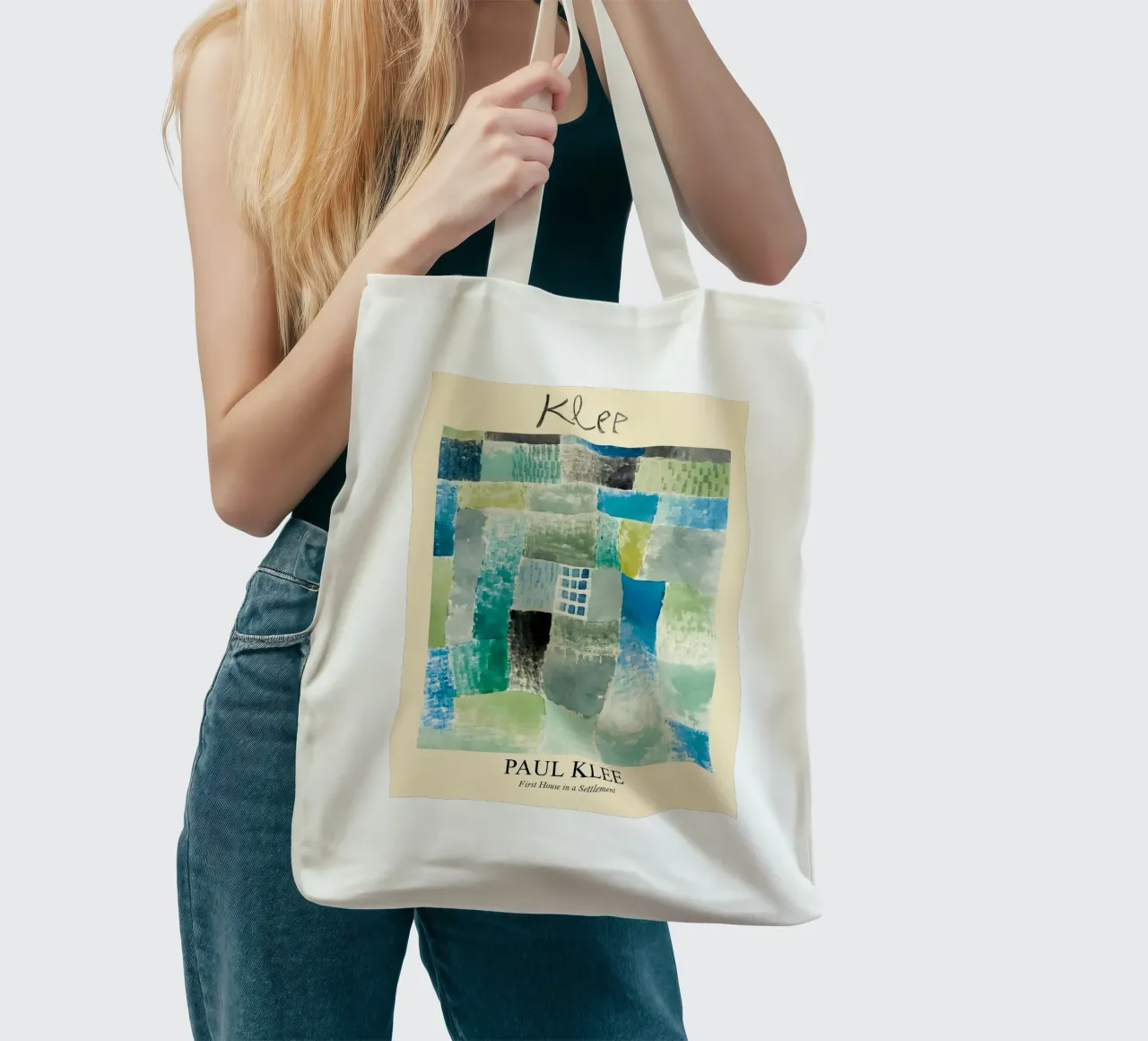 Paul Klee Calming Painting borsa in juta da EverLuvv Studio