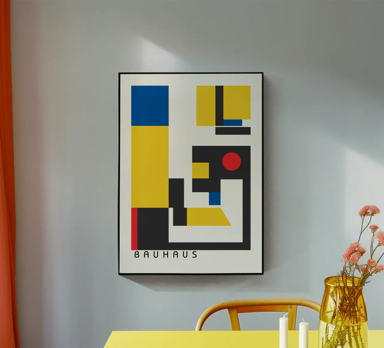 Bauhaus Colores Primarios Abstracto | Geométrico y Constructivista metacrilato de Grungeo