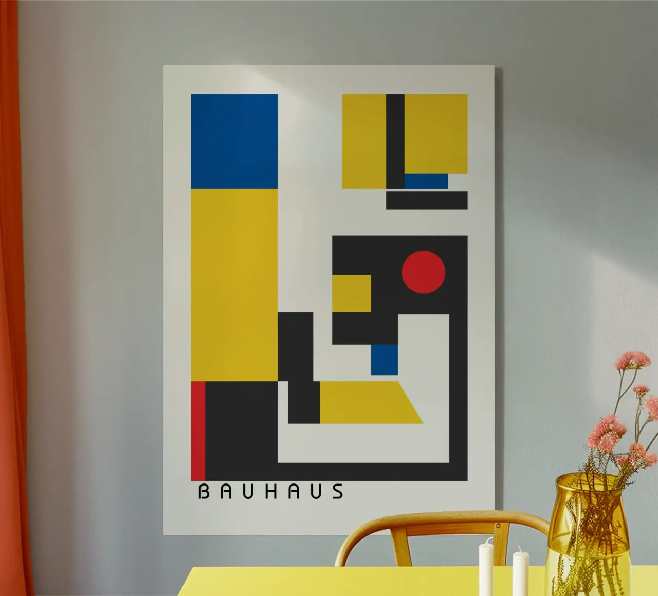 Bauhaus Colores Primarios Abstracto | Geométrico y Constructivista metacrilato de Grungeo