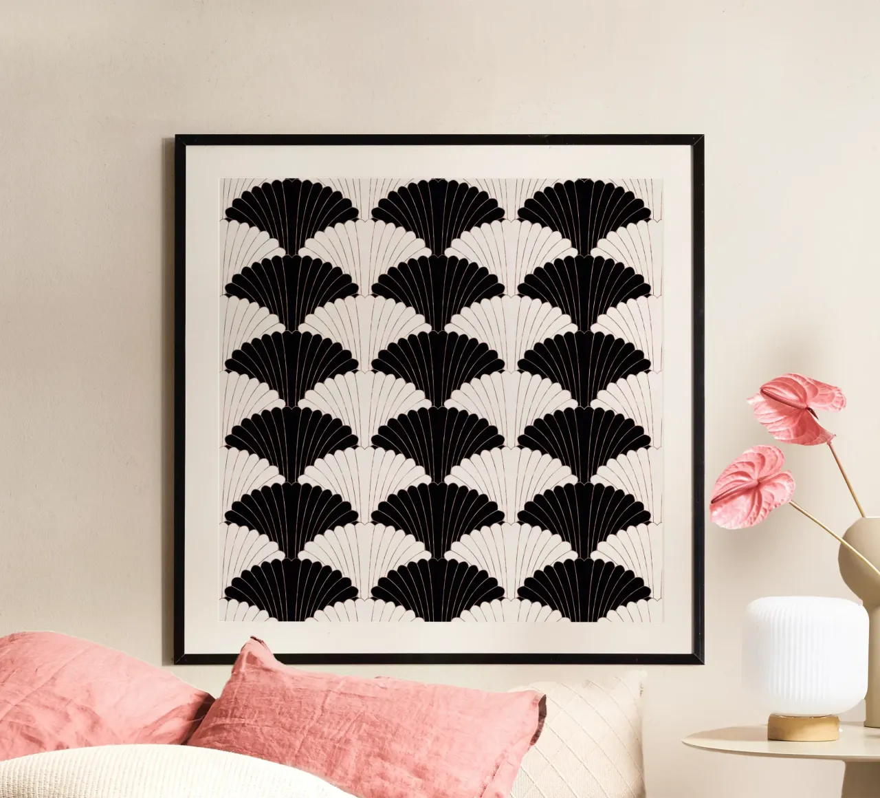 Art Déco in bianco e nero con riflessi dorati carta hahnemühle da CalliLetters
