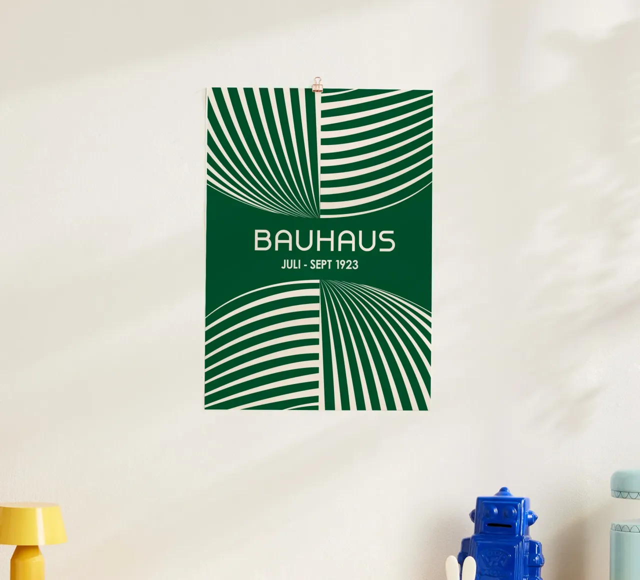 Bauhaus Op Art Print | Verde foresta e crema Geometrico Abstra carta hahnemühle da Grungeo