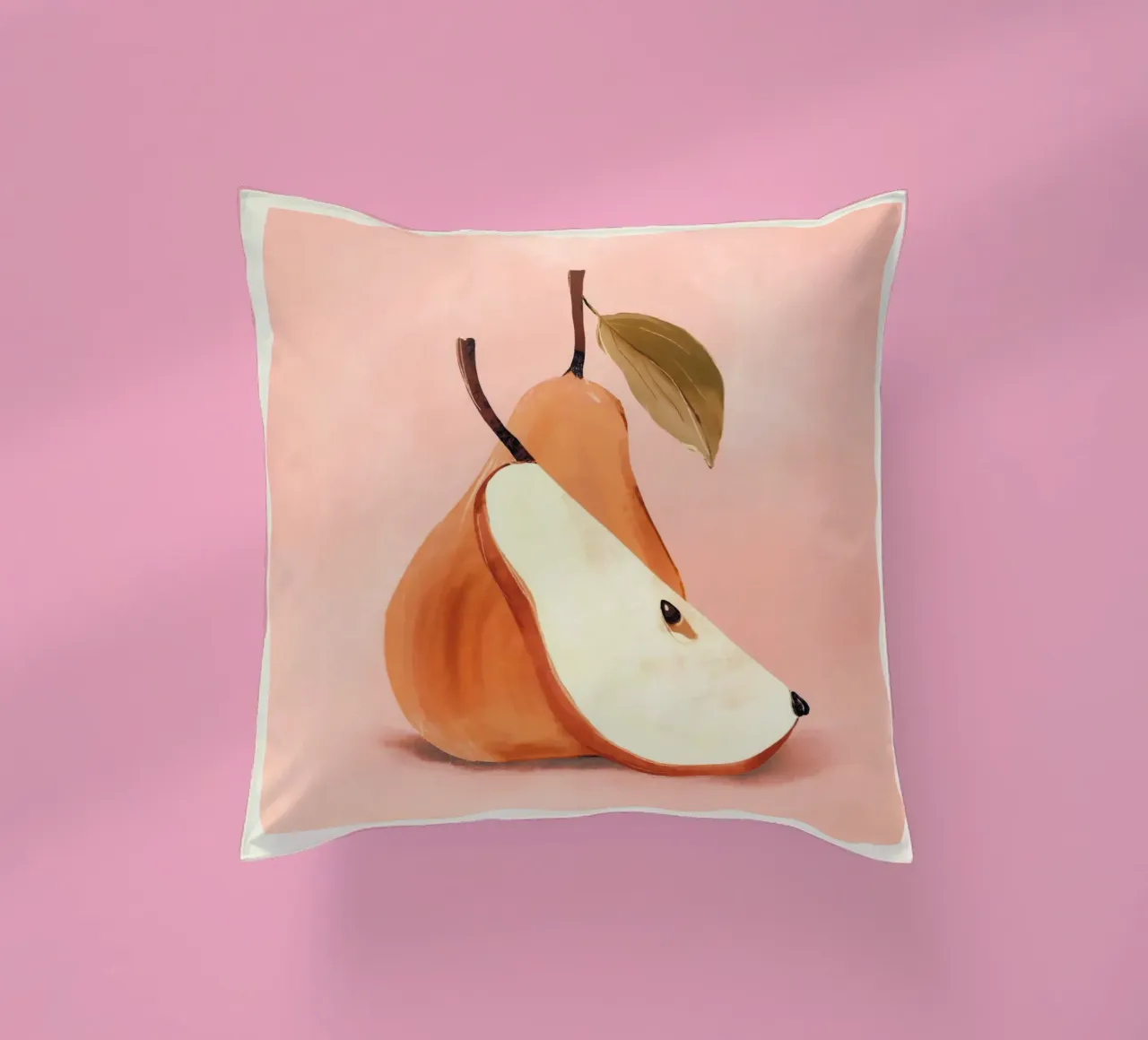 Pear 3 decorative cushion by ThingDesign