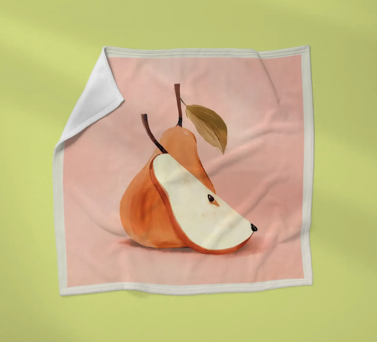 Pear 3 fleece blanket by ThingDesign
