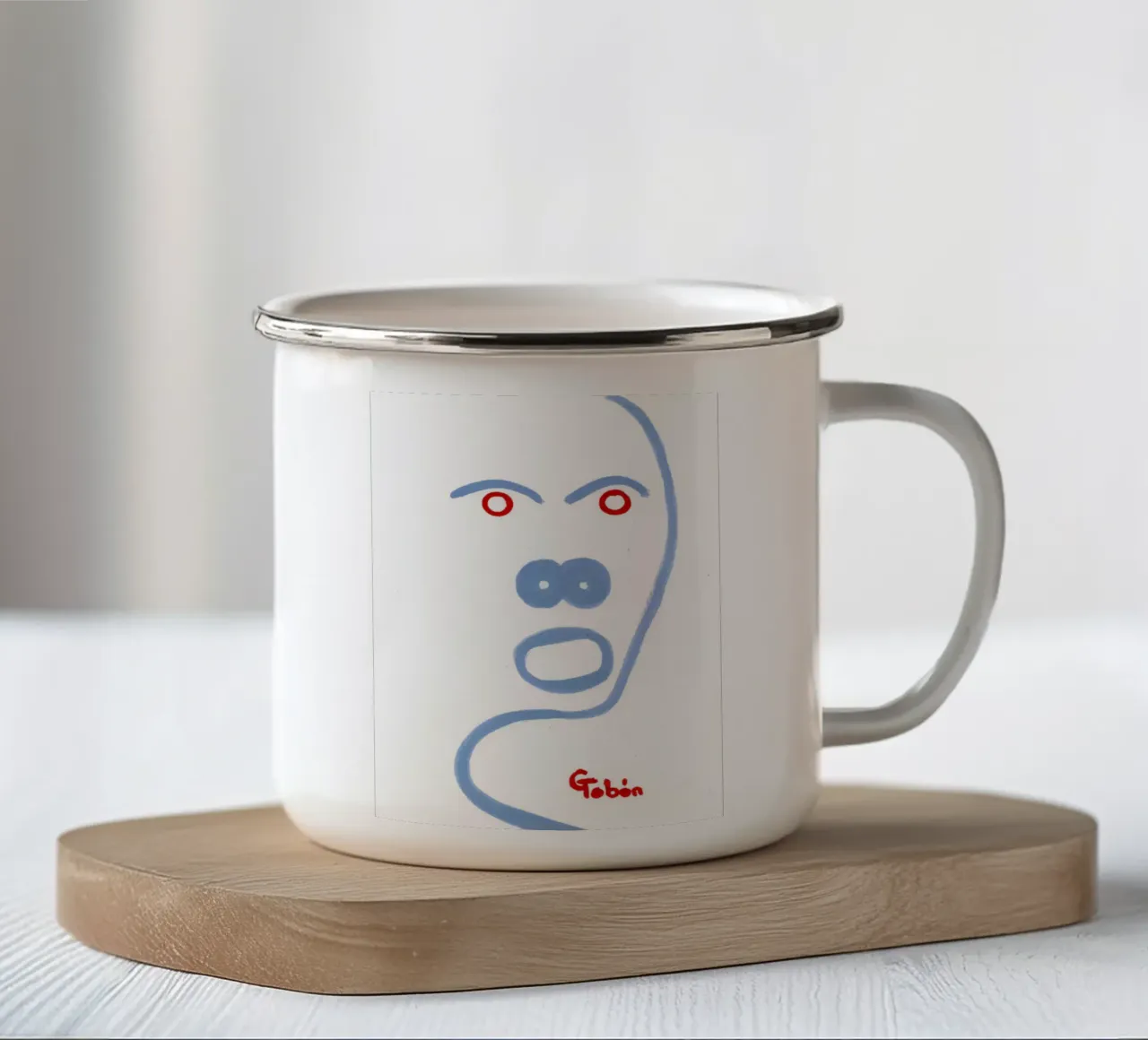 Marchio tazza in smalto da gtobonart