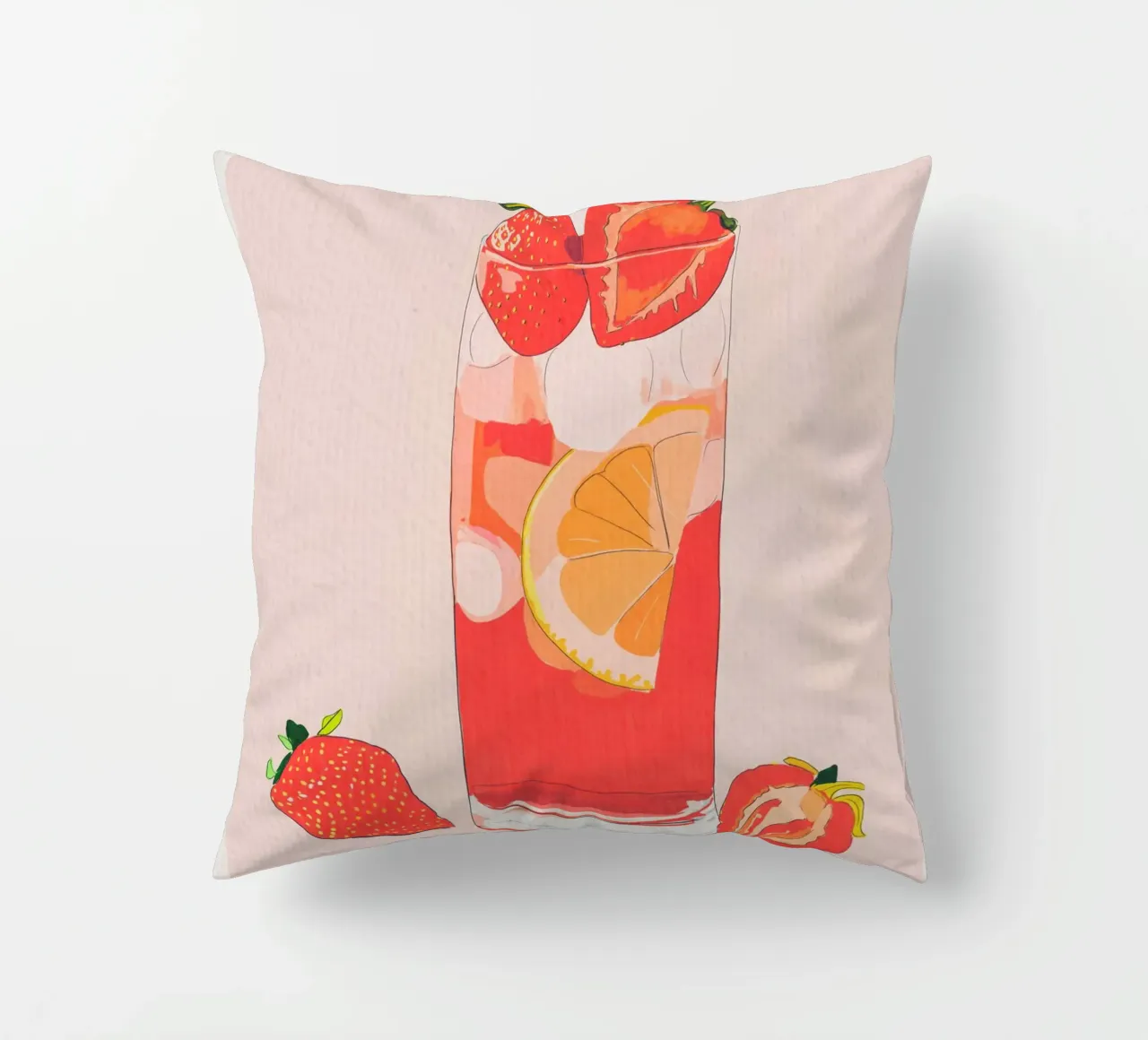 Tè freddo alla fragola cuscino da ThingDesign