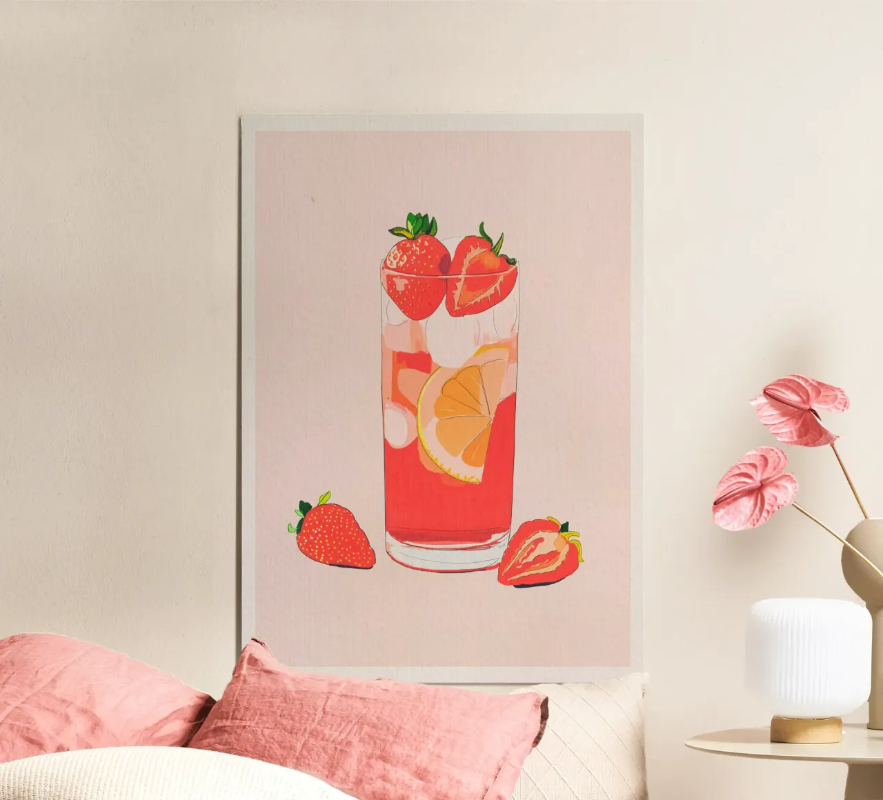 Tè freddo alla fragola alluminio dibond da ThingDesign