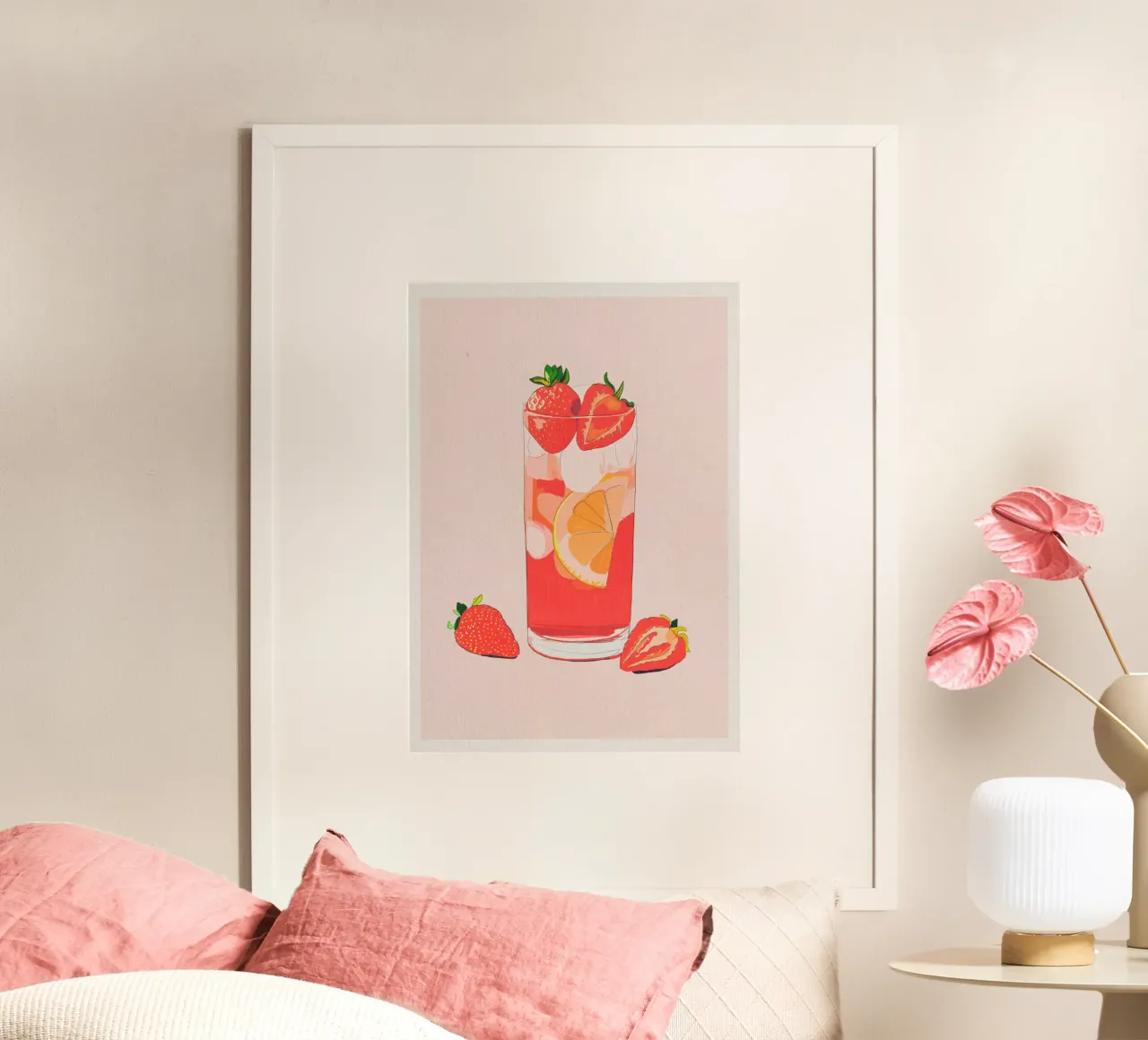 Tè freddo alla fragola carta hahnemühle da ThingDesign