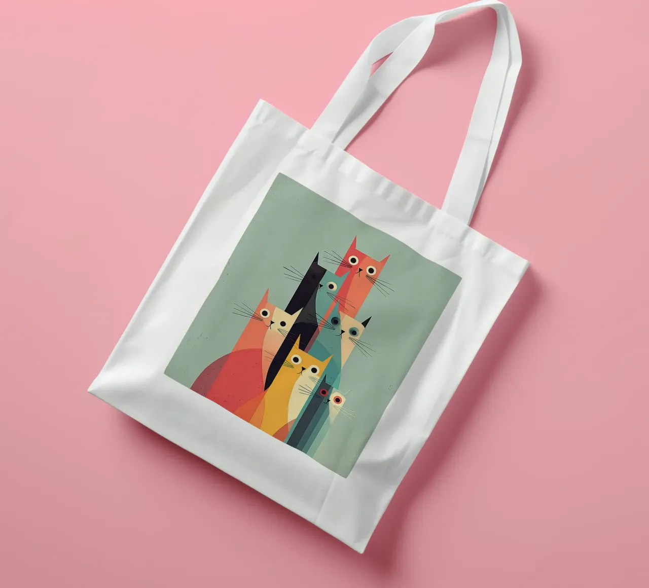 Seven Shapes of Cat borsa in juta da Chic Creatures