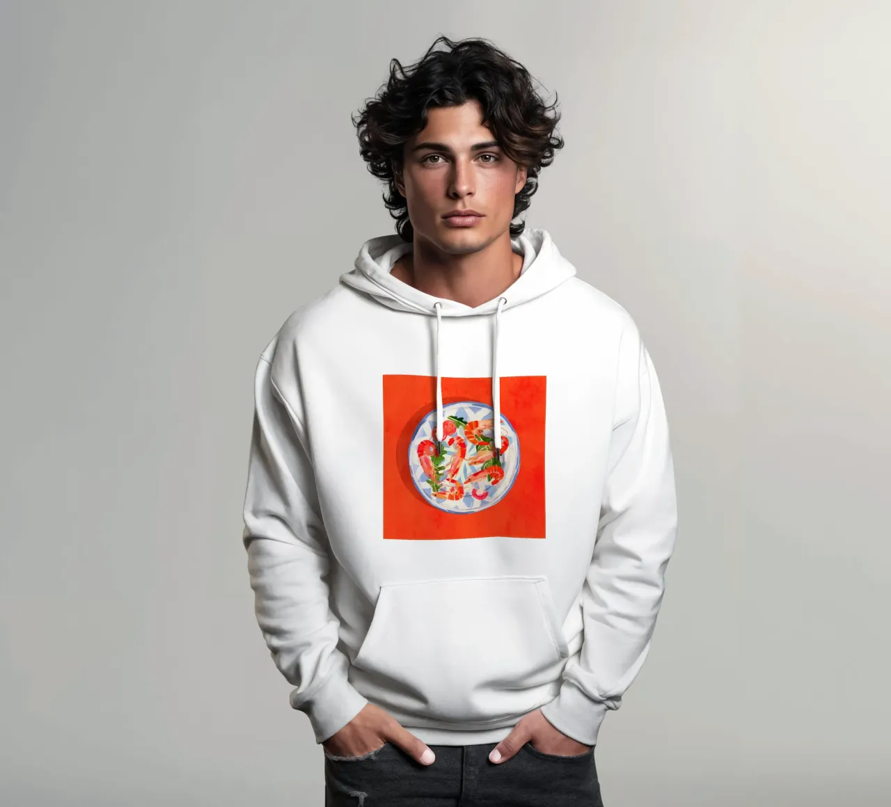 Piatto di pesce felpa con cappuccio da ThingDesign