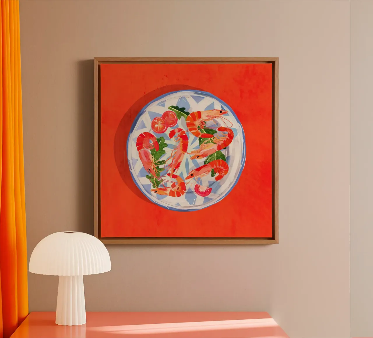 Zeevruchten bord canvas met Baklijst van ThingDesign