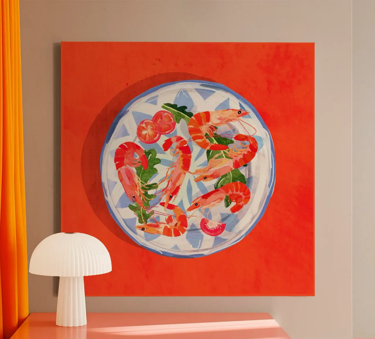 Zeevruchten bord canvas met Baklijst van ThingDesign