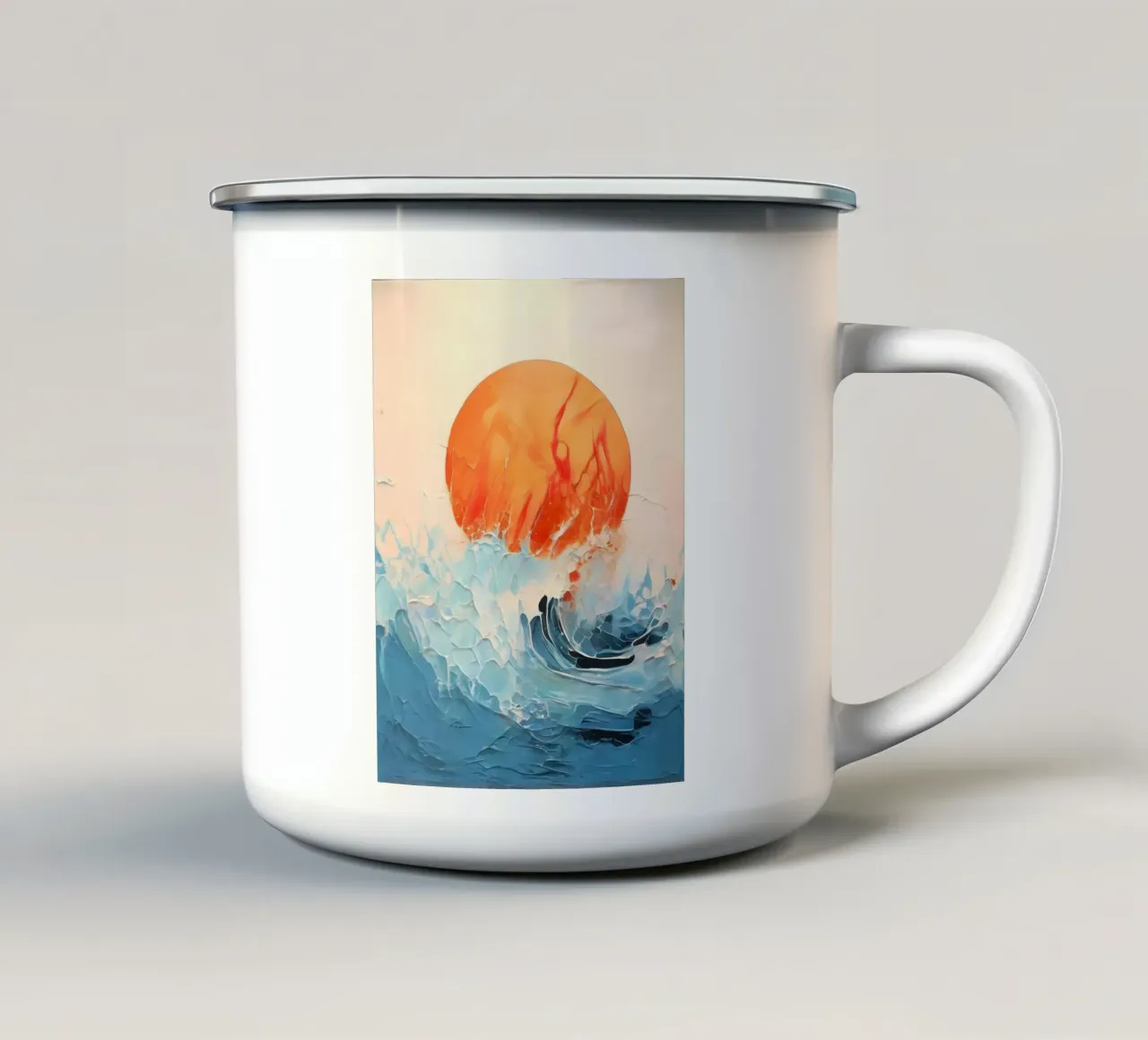 Tempesta baciata dal sole tazza in smalto da Artistic-shop