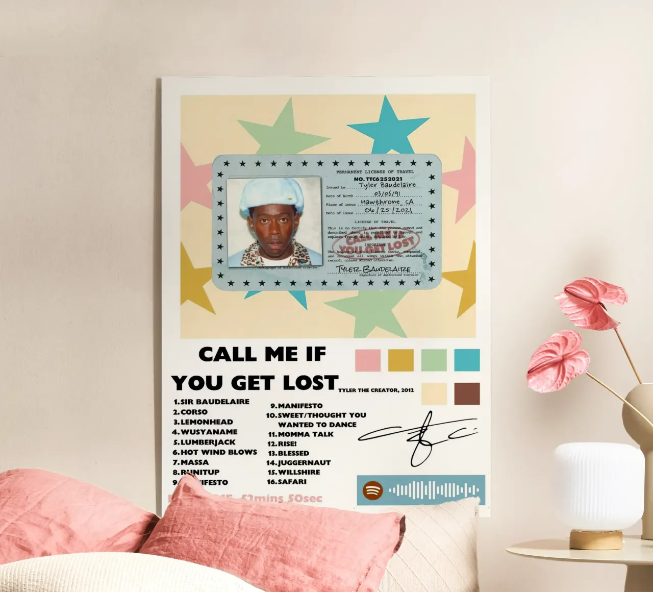 Tyler The Creator Call Me If You Get Lost plexiglass da Roronoa7