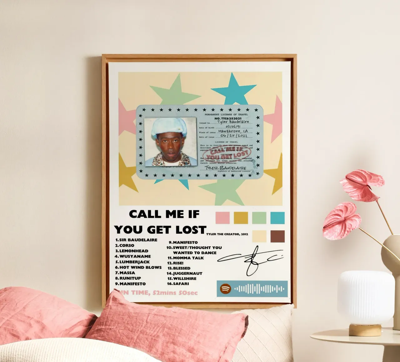 Tyler The Creator Call Me If You Get Lost Leinwand von Roronoa7