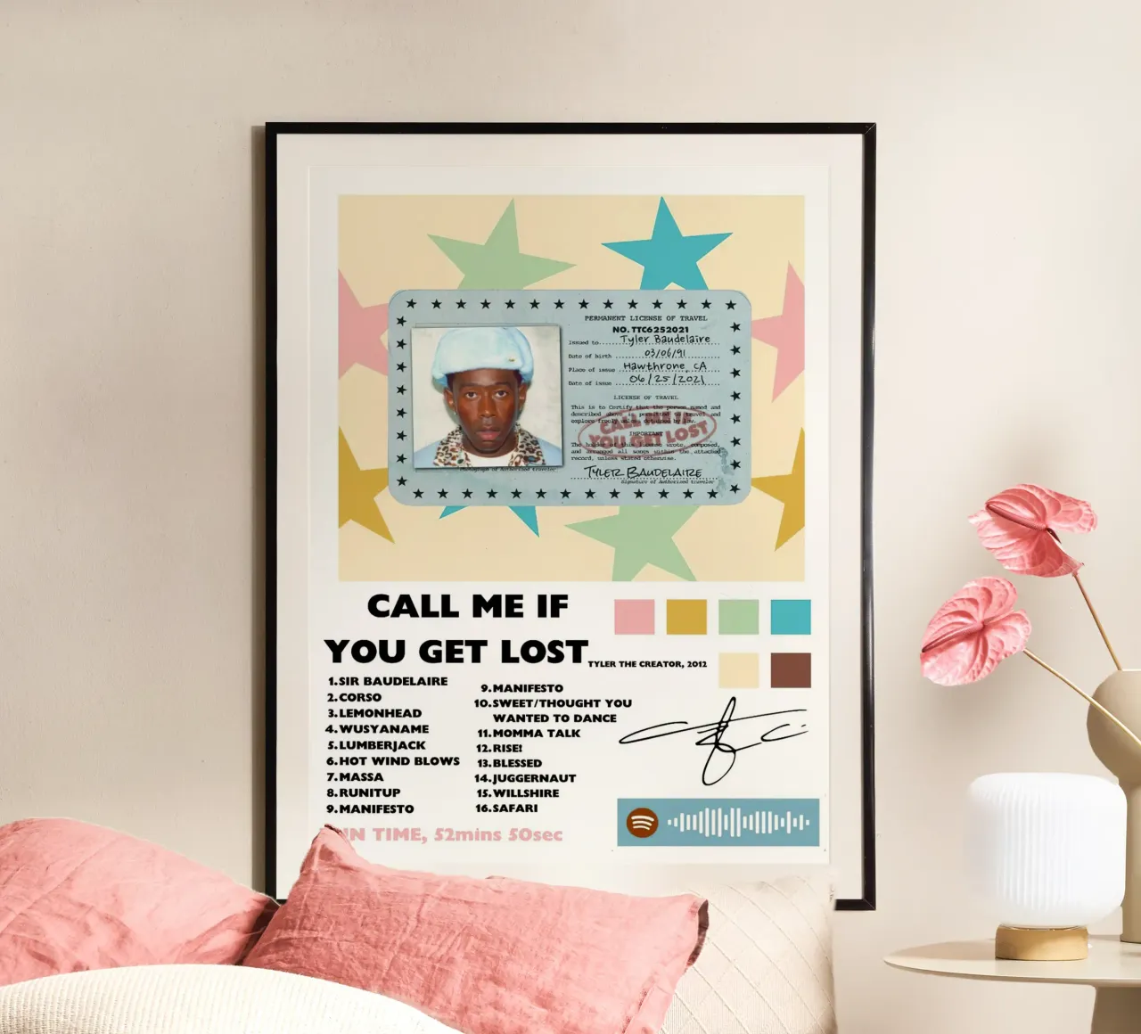 Tyler The Creator Call Me If You Get Lost poster da Roronoa7