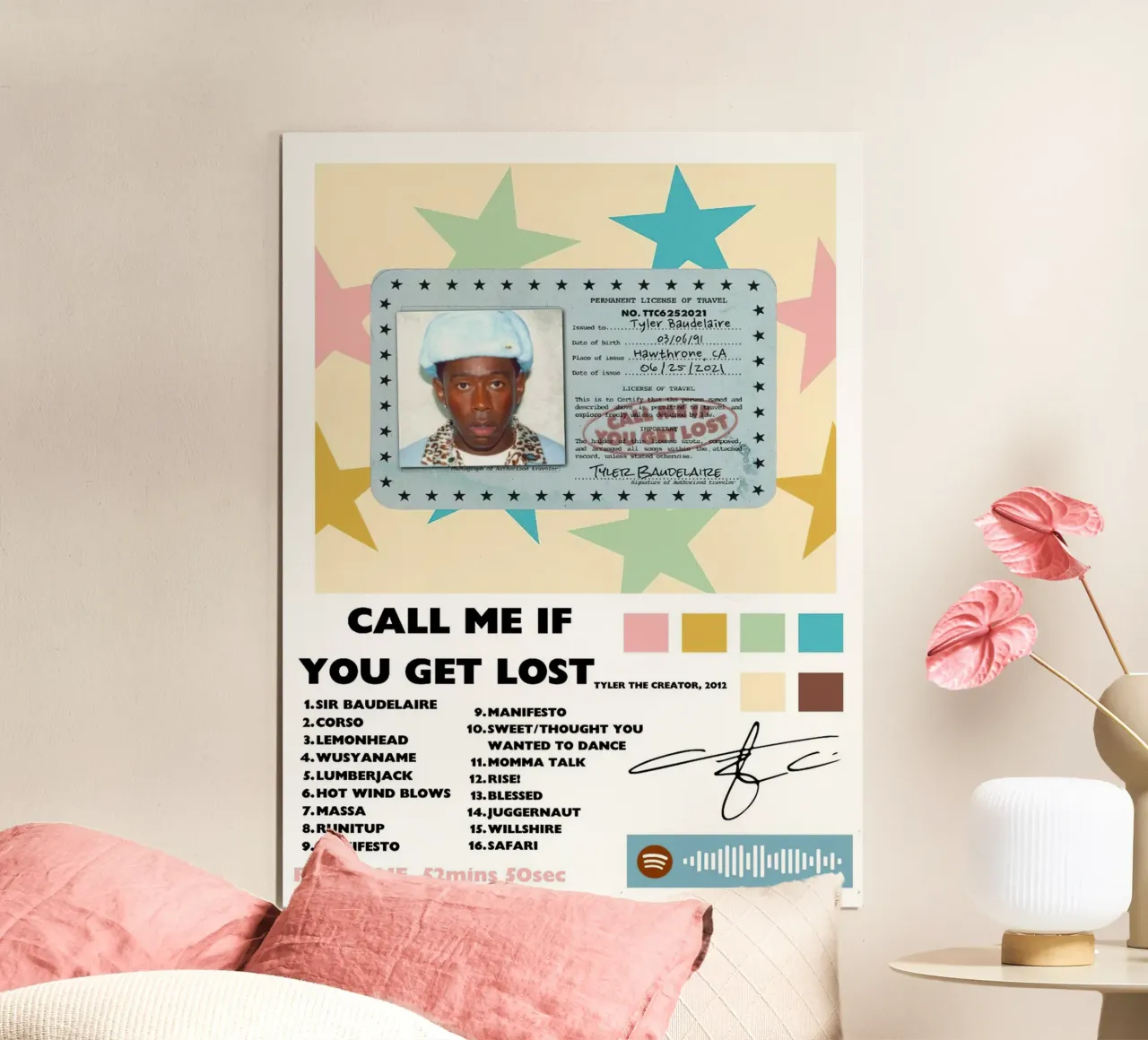 Tyler The Creator Call Me If You Get Lost poster da Roronoa7