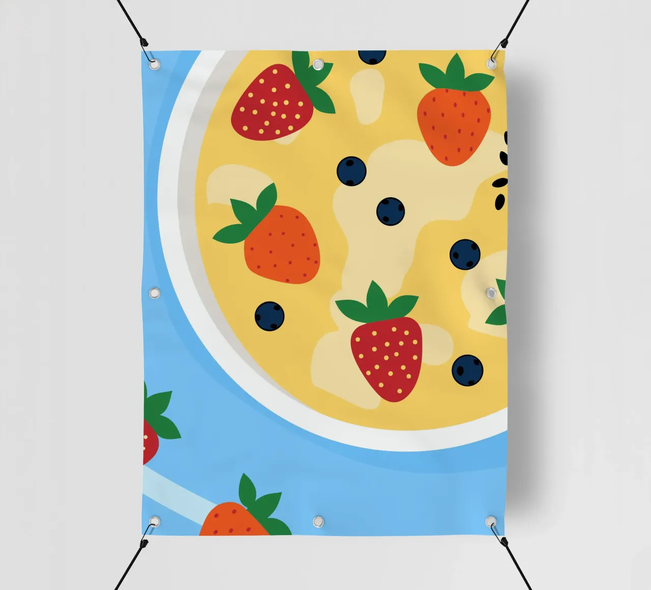 Farina d'avena con fragole telo in pvc da OFFICIAL FRUIT & VEGETABLES