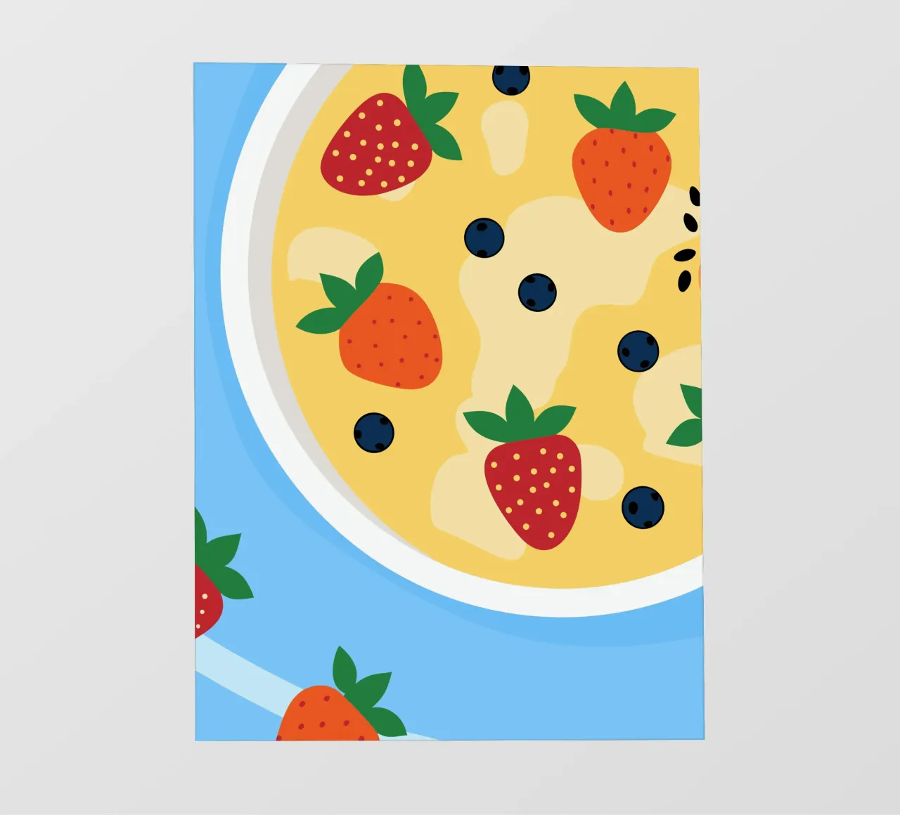 Farina d'avena con fragole telo in pvc da OFFICIAL FRUIT & VEGETABLES
