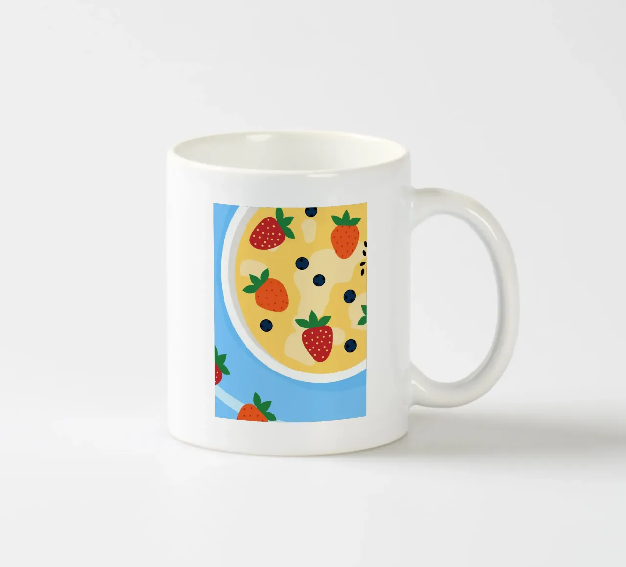 Farina d'avena con fragole tazza in ceramica da OFFICIAL FRUIT & VEGETABLES