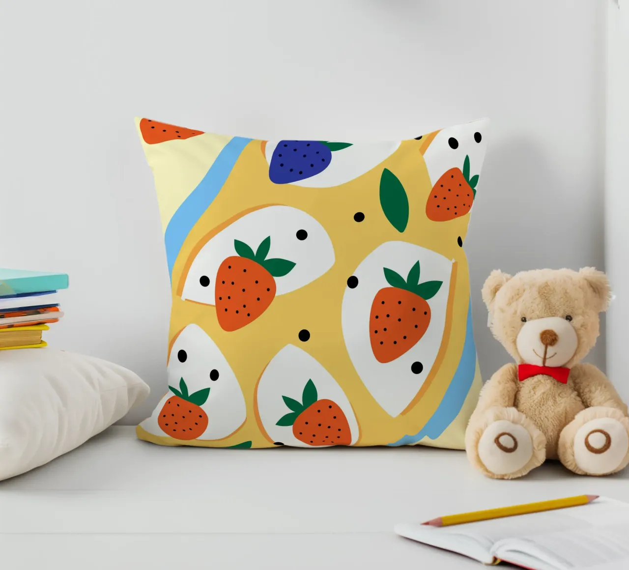 Fragole e mirtilli cuscino da OFFICIAL FRUIT & VEGETABLES