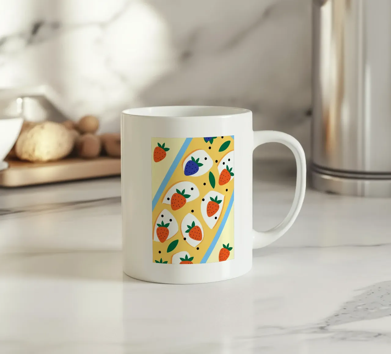 Fragole e mirtilli tazza in ceramica da OFFICIAL FRUIT & VEGETABLES