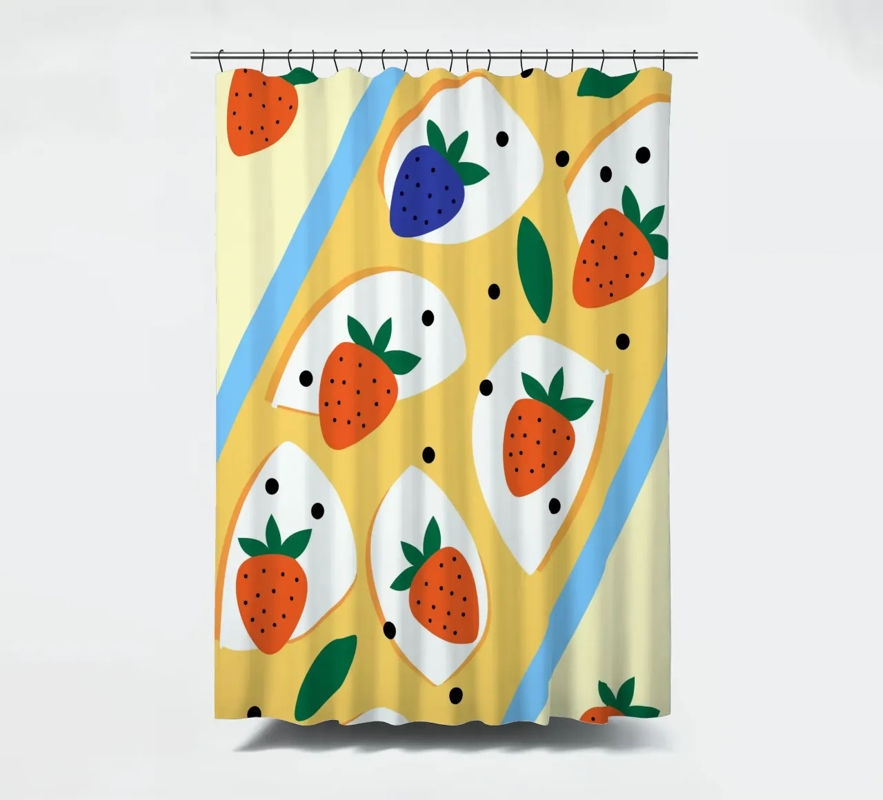 Fragole e mirtilli tenda da doccia da OFFICIAL FRUIT & VEGETABLES