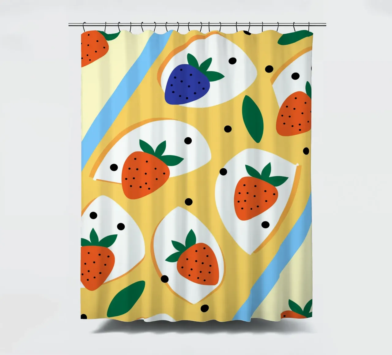 Fragole e mirtilli tenda da doccia da OFFICIAL FRUIT & VEGETABLES