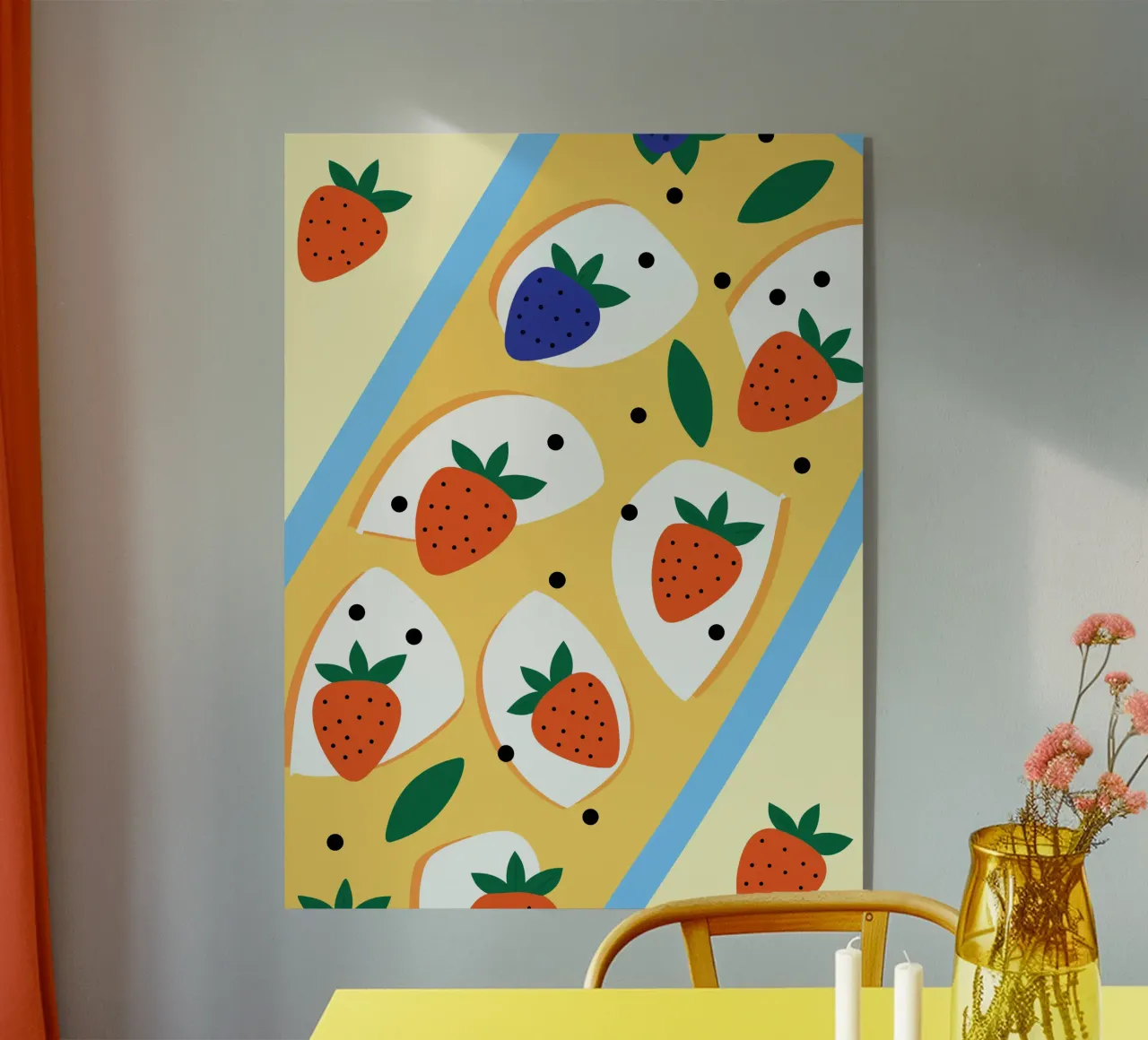 Fragole e mirtilli plexiglass da OFFICIAL FRUIT & VEGETABLES