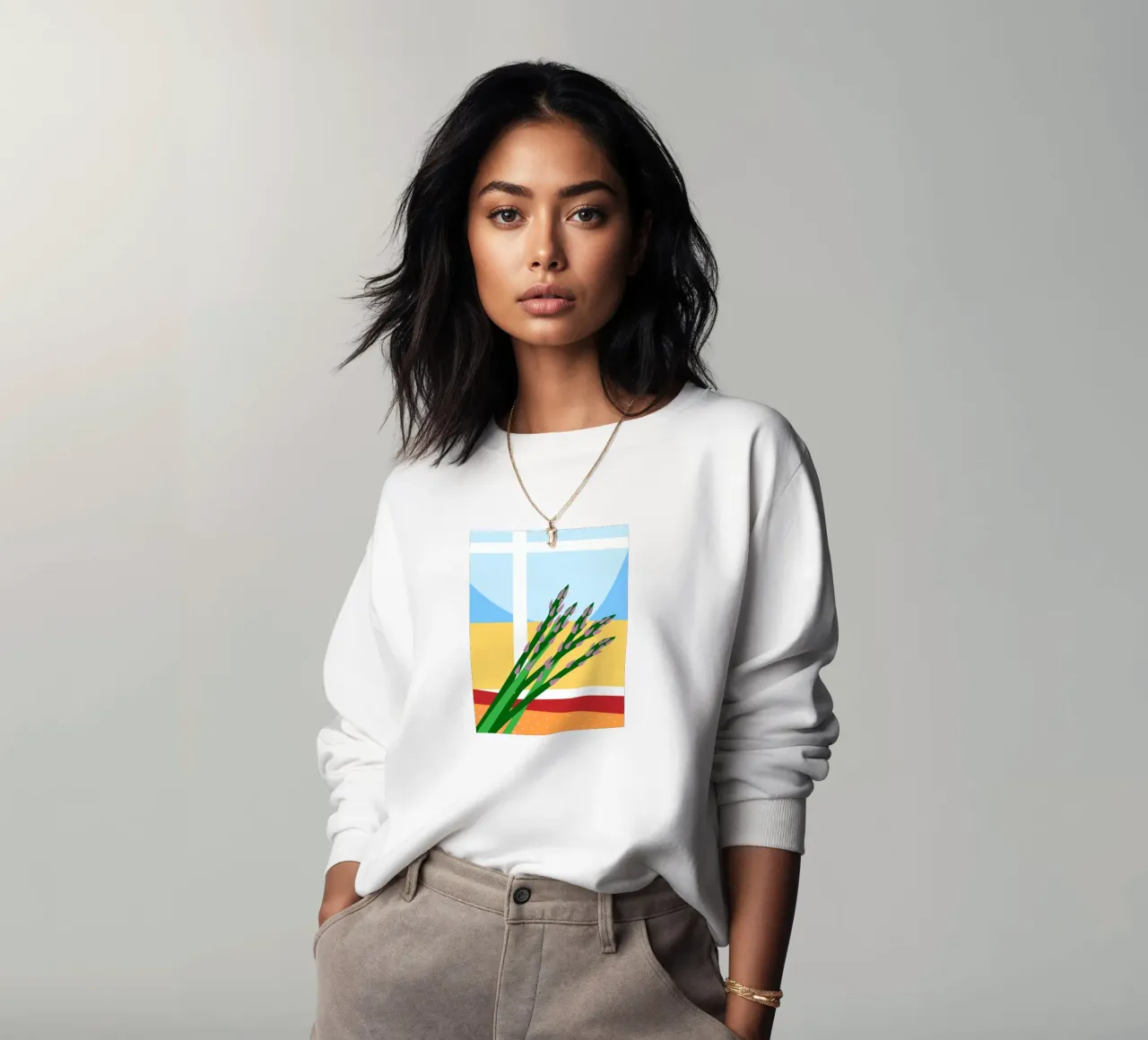 Fresh Asparagus sweatshirt by OFFICIAL FRUIT & VEGETABLES